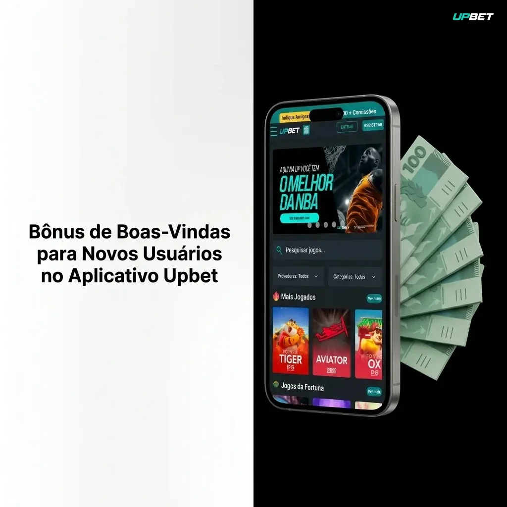 Bônus de boas-vindas Upbet: 100% até R$500 no primeiro depósito para apostas esportivas ou cassino