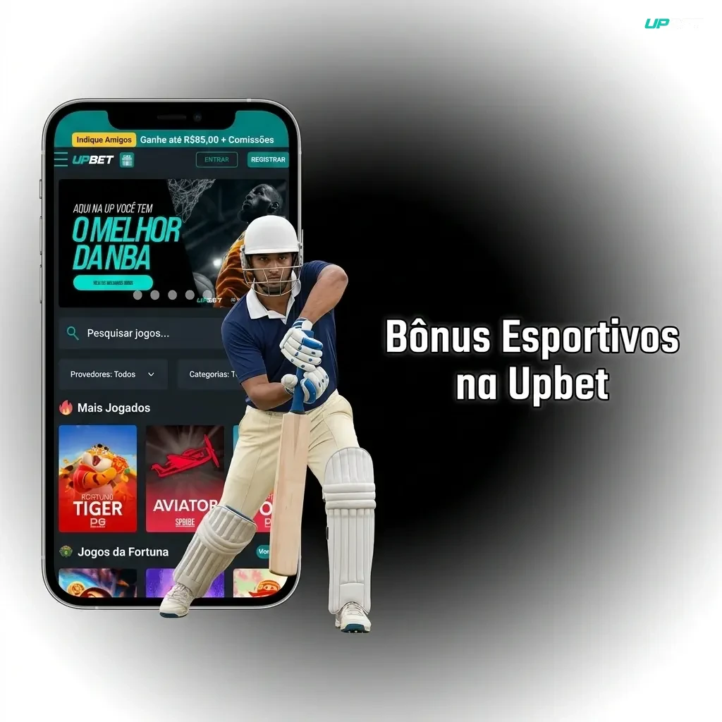 Bônus esportivos na Upbet: aposta grátis, odds aumentadas, cashback e acumulador com bônus