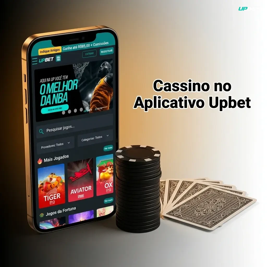 Cassino no app Upbet com slots, roleta, blackjack e dealers ao vivo da Pragmatic Play e Evolution Gaming