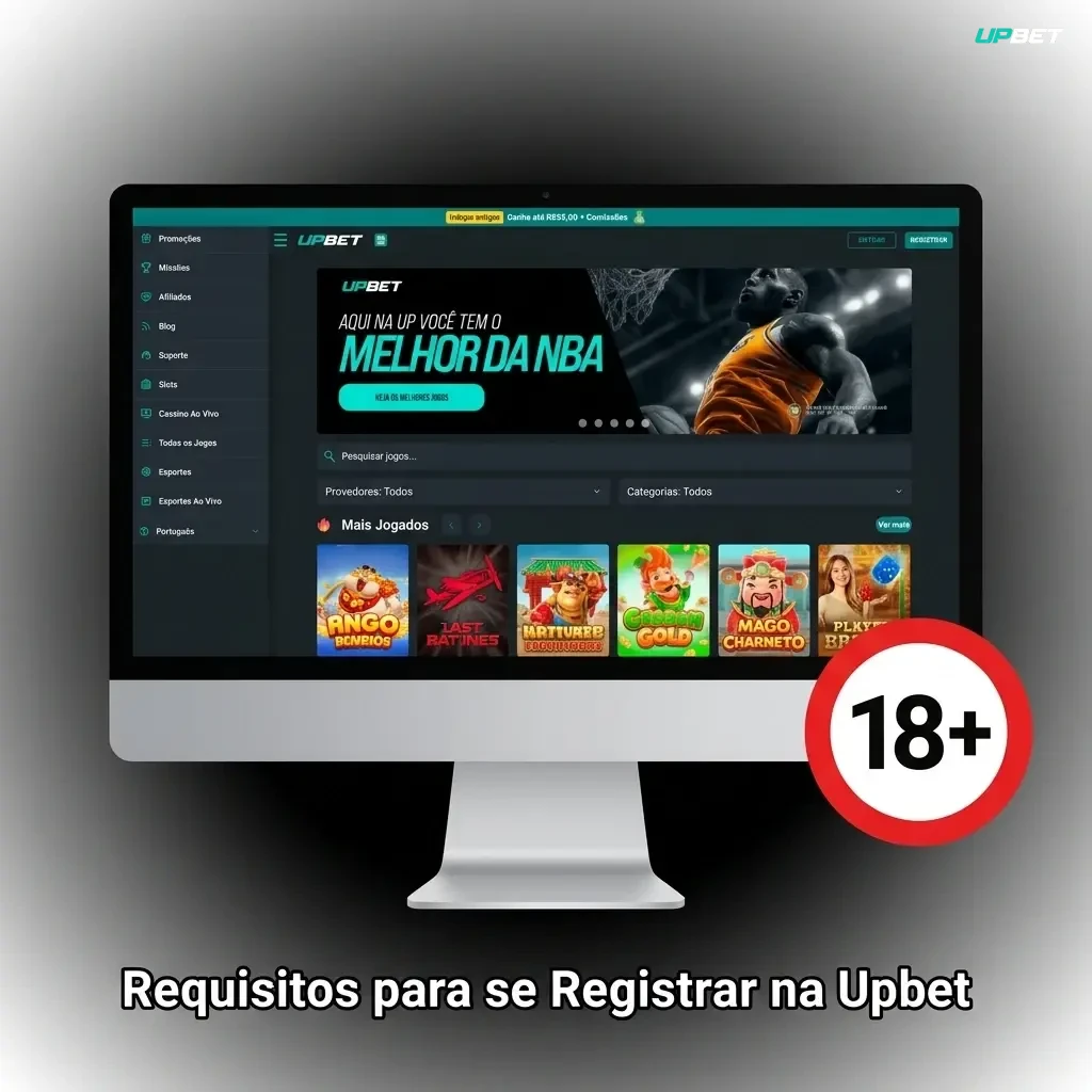 Requisitos para se registrar na Upbet: idade mínima, CPF válido e informações verdadeiras para cadastro
