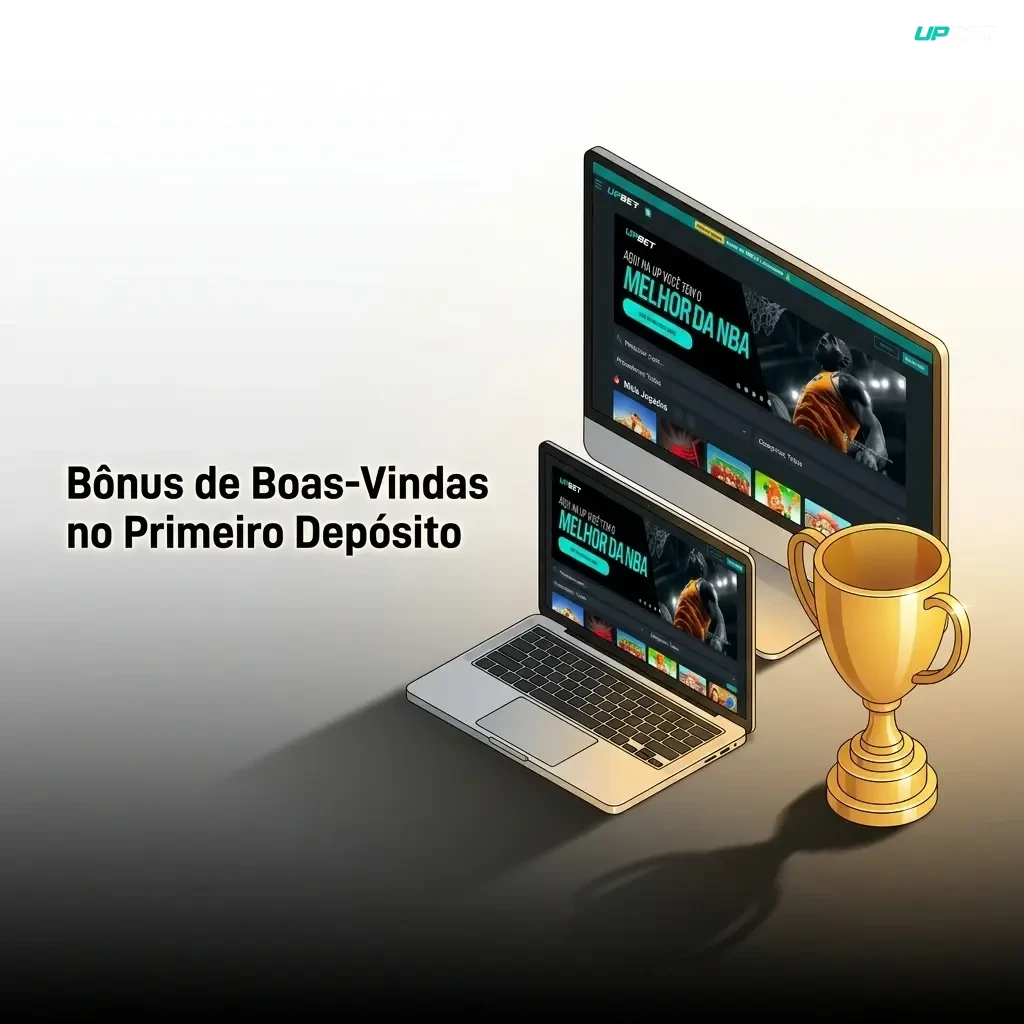 Bônus de boas-vindas Upbet Brasil: 100% no primeiro depósito até R$500, rollover 30x em 30 dias