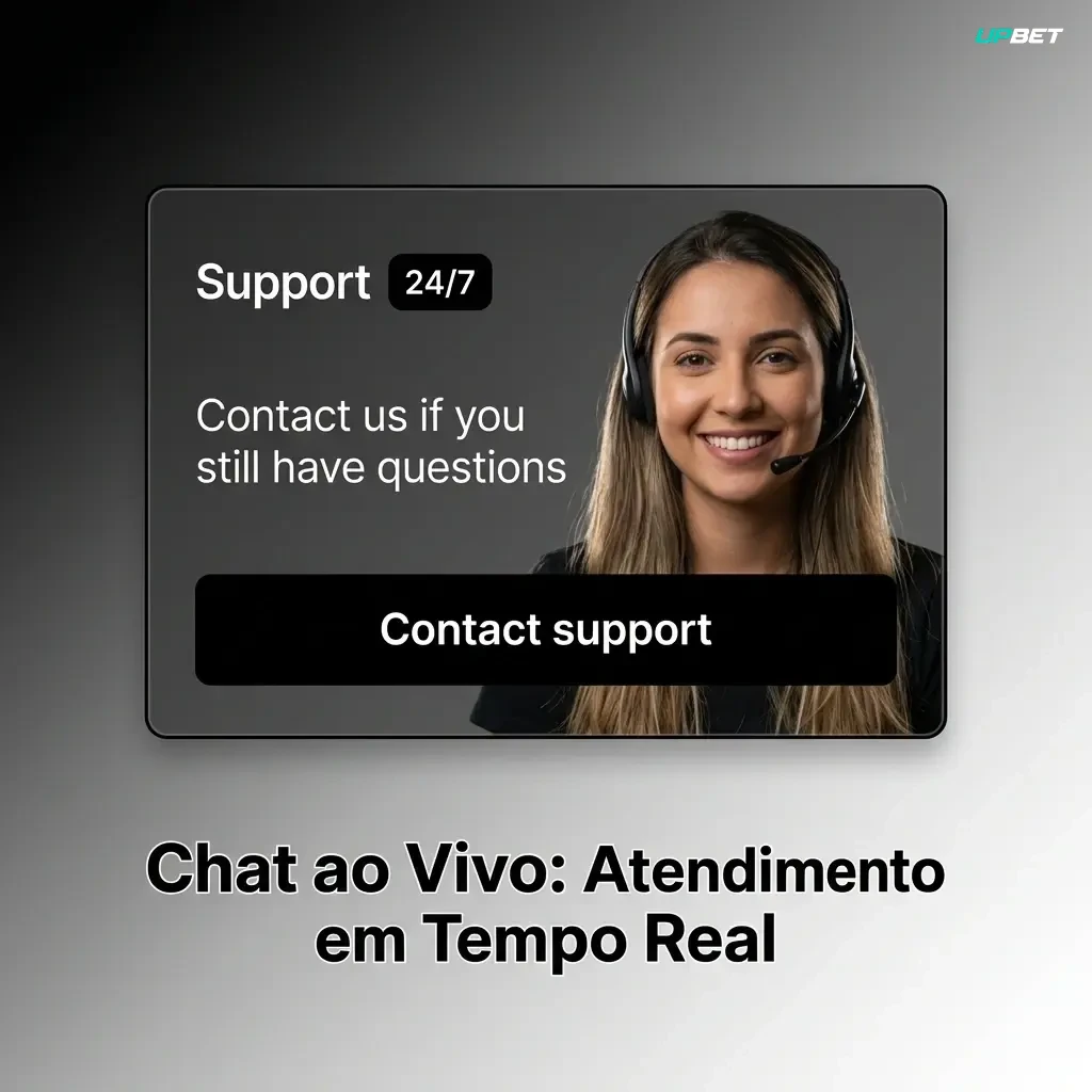 Chat ao vivo da Upbet para suporte em tempo real com resposta em menos de dois minutos